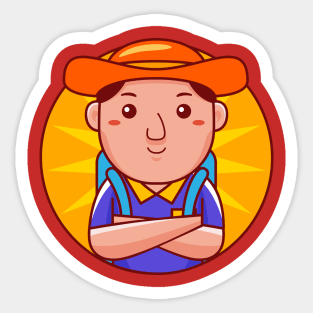 Traveller Man Sticker